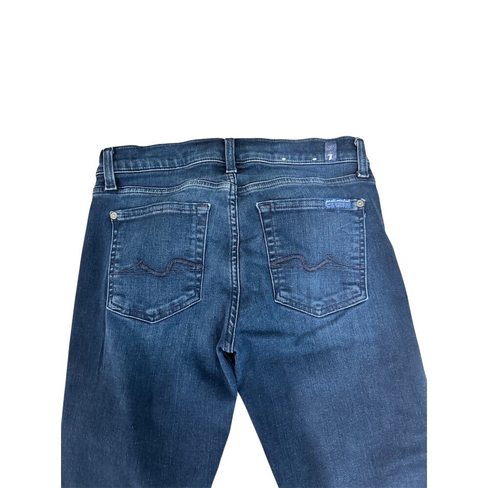 7 For All Mankind Gwenevere Skinny Jeans Womens Size 28 Dark Wash Stretch - Picture 3 of 10